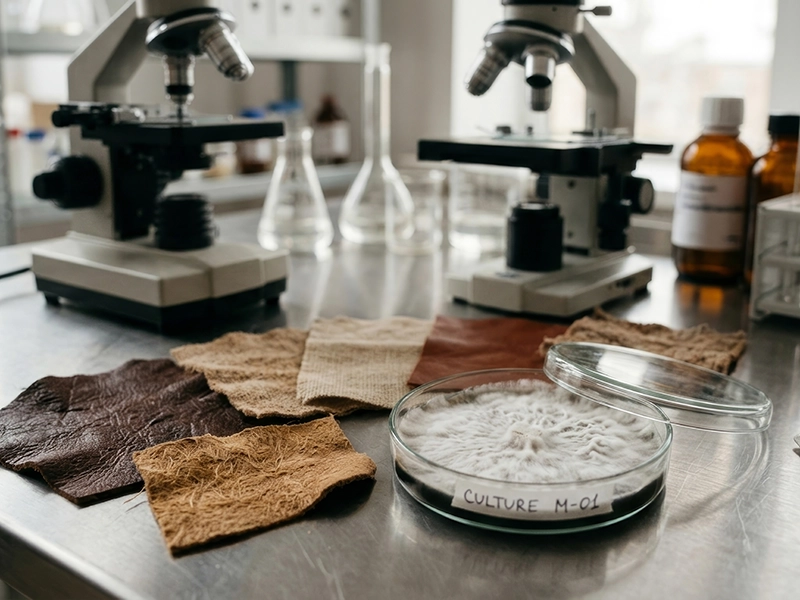 laboratory of micelium leather