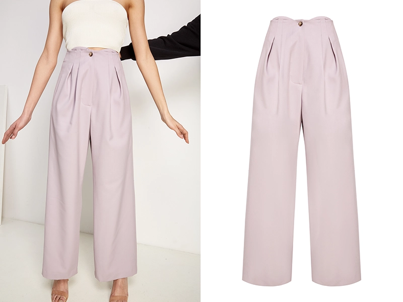 Retouching photos of women's trousers using a transparent mannequin. An invisible mannequin creates an attractive image for e-commerce.